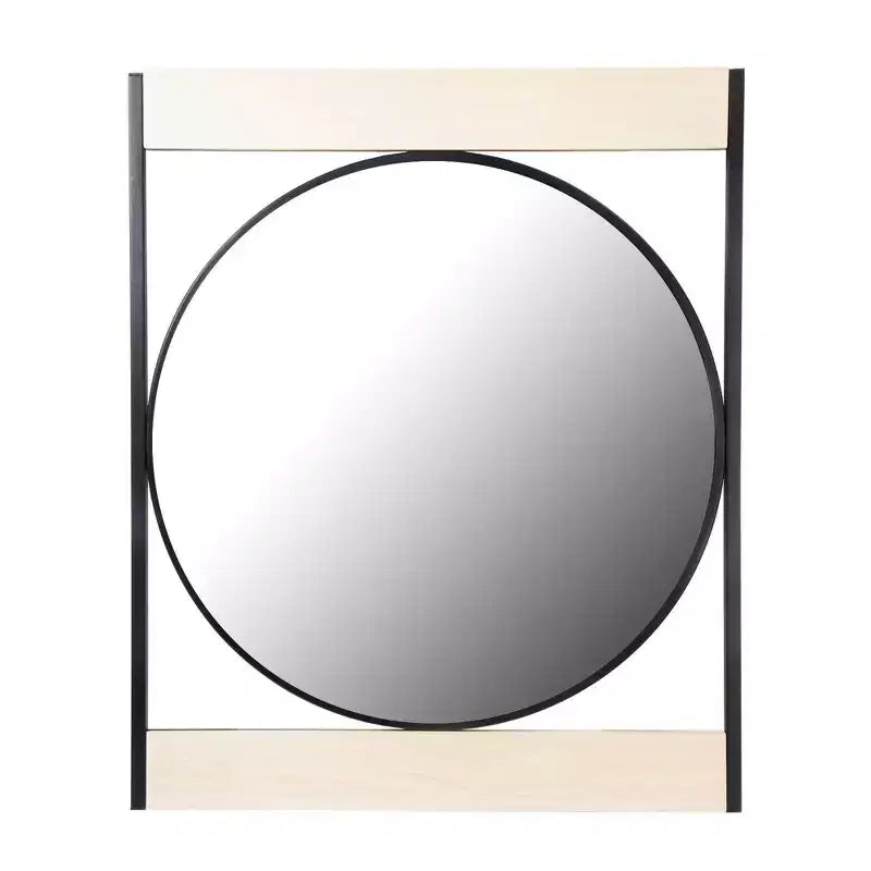 Kiera Grace 30" Logan Metal Round Mirror: Farmhouse Modern Decor, Wall Mount, No Assembly Required
