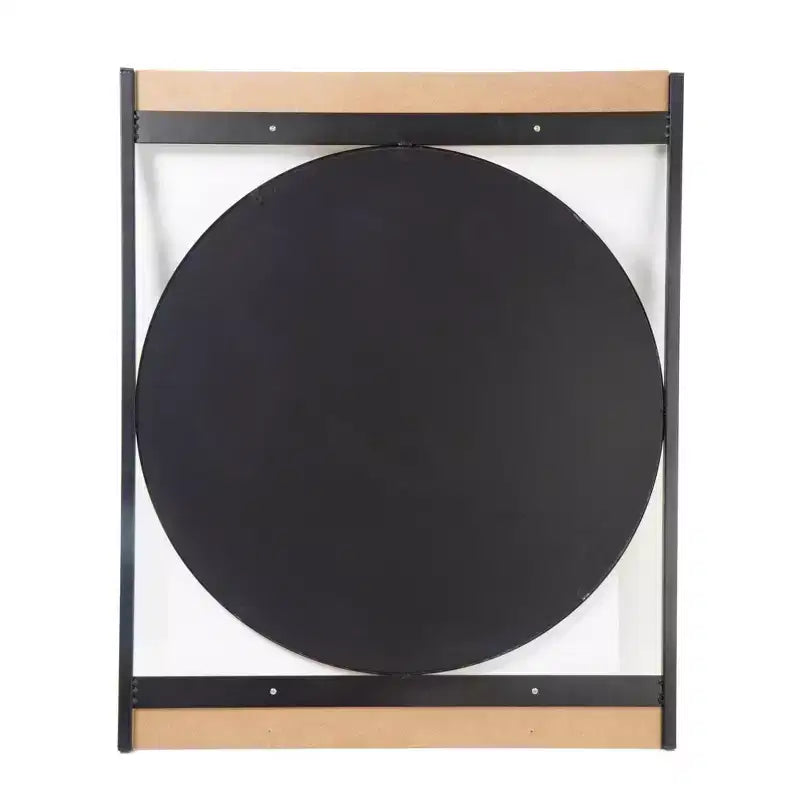 Miroir rond en métal Logan : Décoration moderne style ferme, fixation murale, aucun assemblage requis