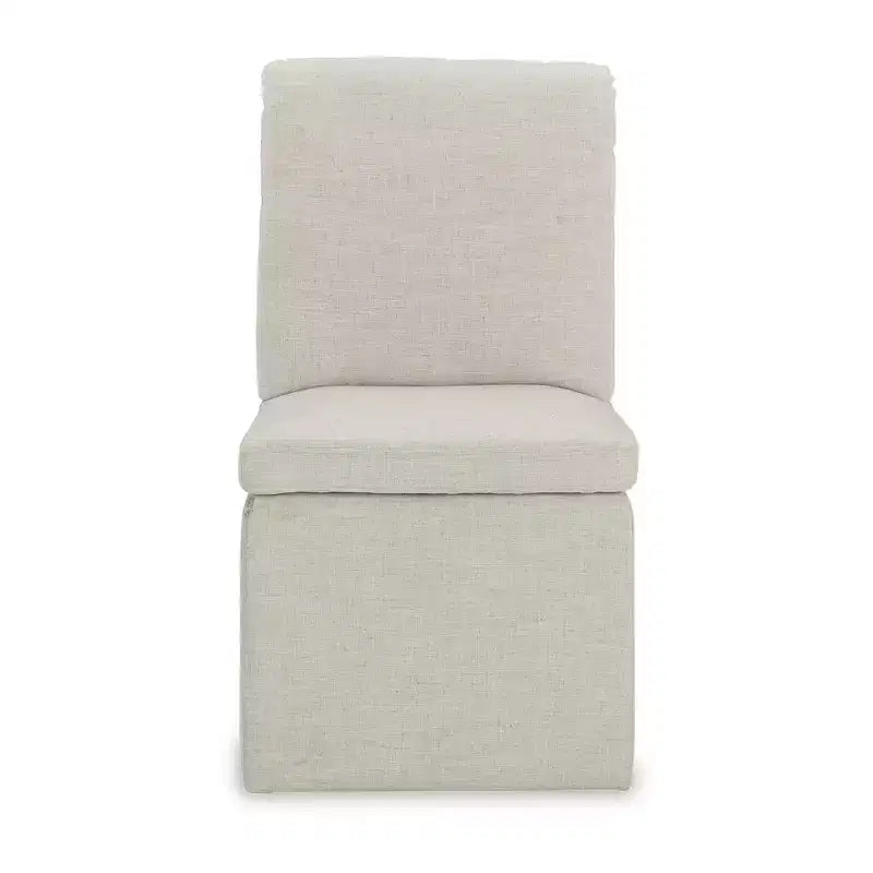 Chaise de salle à manger, Rembourrée avec roulettes, Avoine