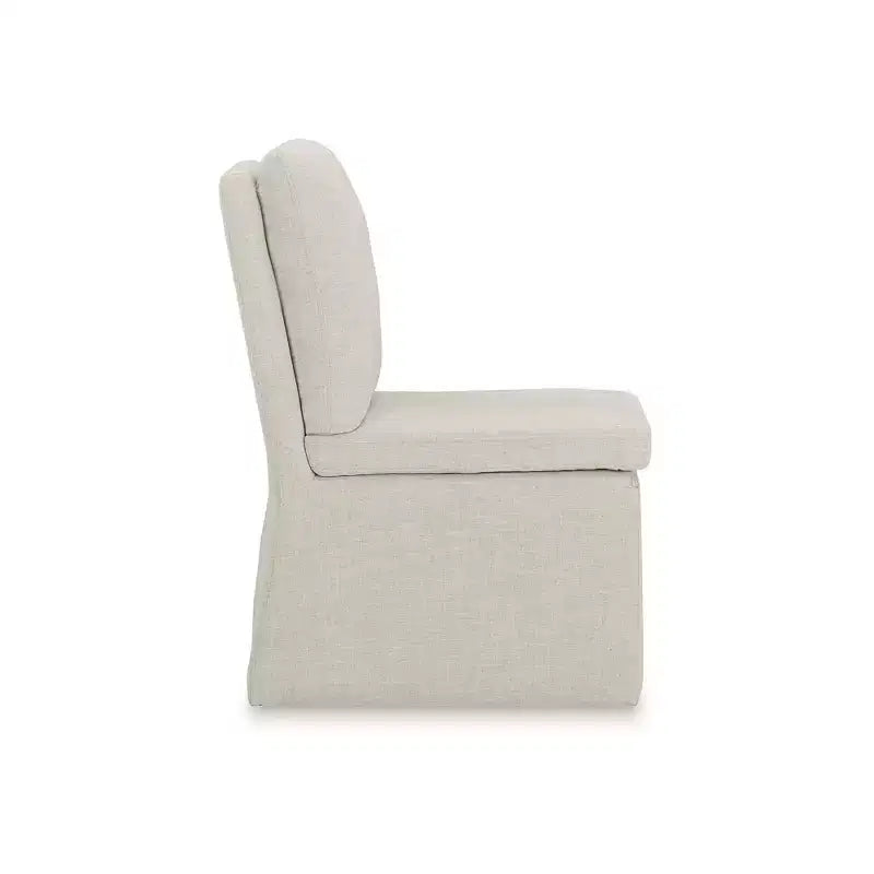 Chaise de salle à manger, Rembourrée avec roulettes, Avoine