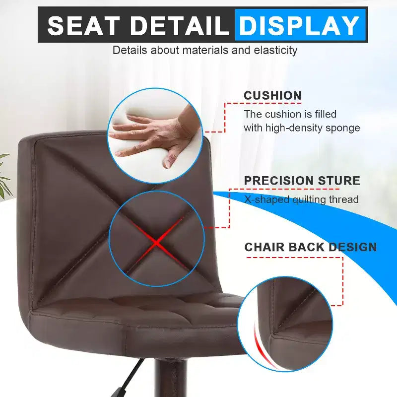 Tabouret de bar moderne Pivotant Réglable en hauteur