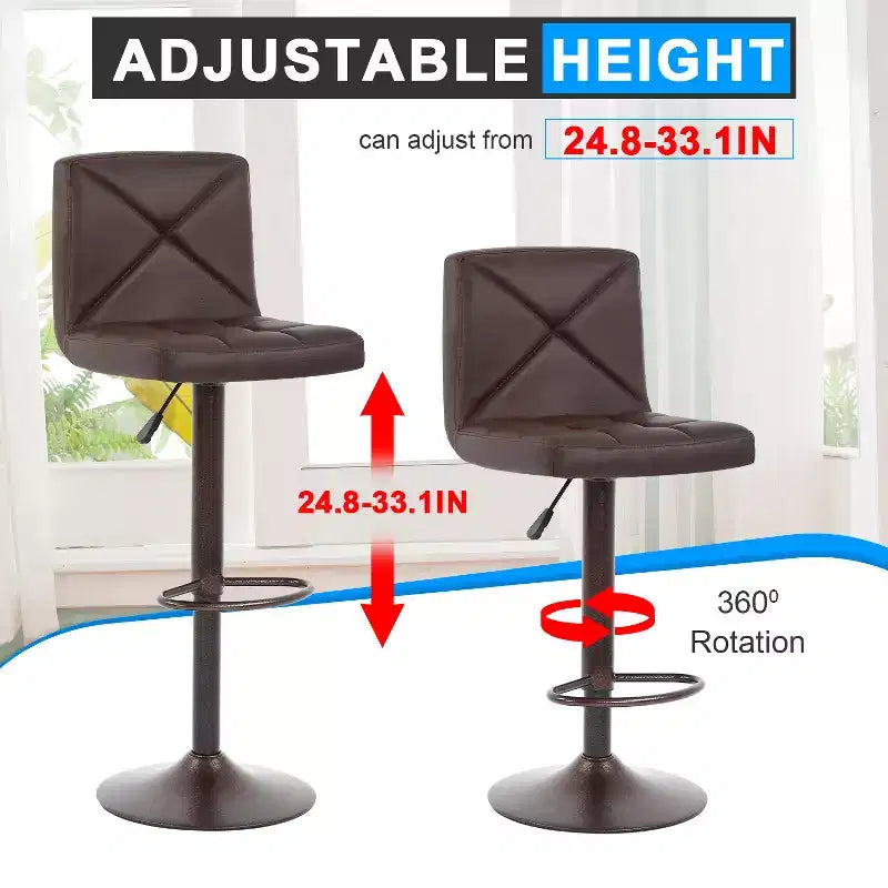 Tabouret de bar moderne Pivotant Réglable en hauteur