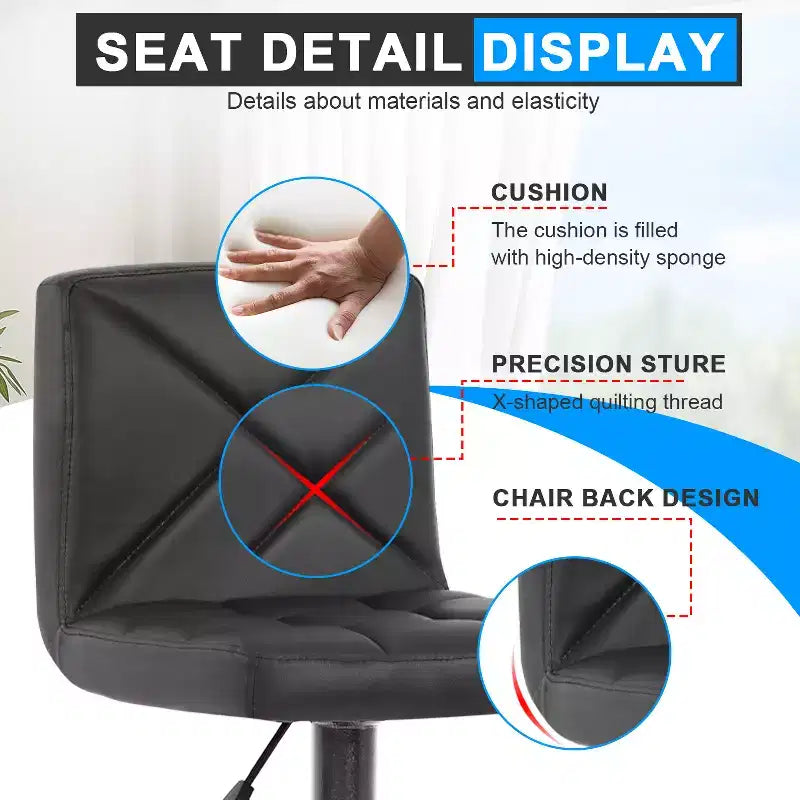 Tabouret de bar moderne Pivotant Réglable en hauteur