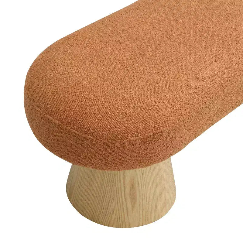 Banc de salle à manger moderne multifonctionnel rembourré en tissu bouclé