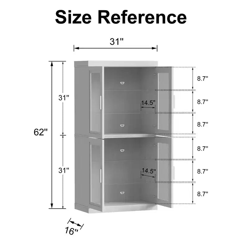 Bibliothèque modulaire avec portes vitrées