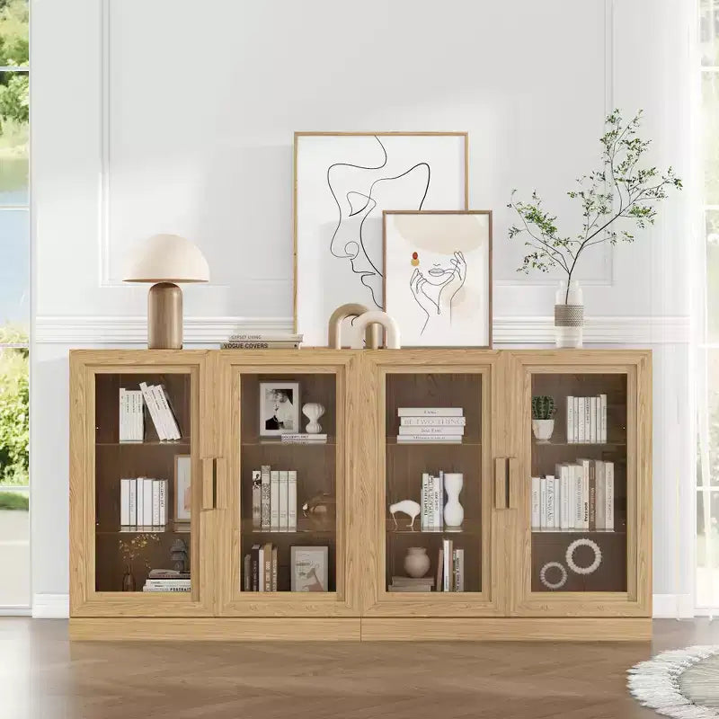 Bibliothèque modulaire avec portes vitrées