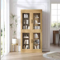 67 Modular Bookcase Storage Cabinet with Glass Doors