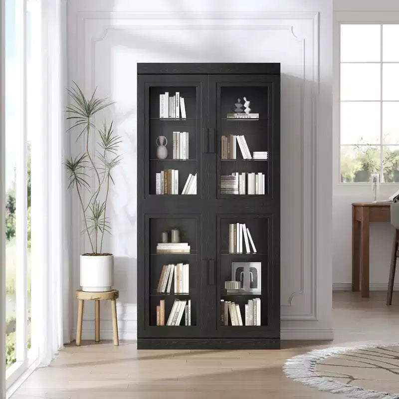 Bibliothèque modulaire avec portes vitrées