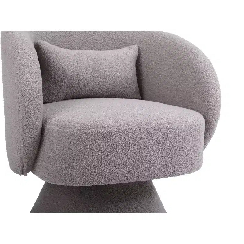 Fauteuil pivotant, Fauteuil rond en tissu, parfait pour le salon