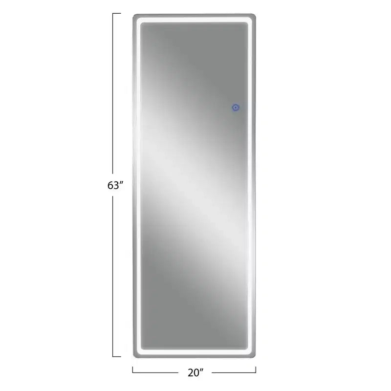 Miroir rectangulaire psyché encadré en métal noir 69x30
