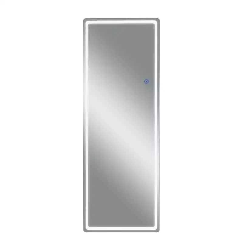 Miroir rectangulaire noir 69x30 en pied avec cadre en métal