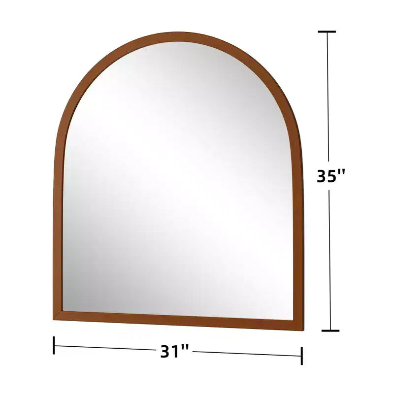 Miroir de salle de bain arqué 35x31 avec crochets de suspension
