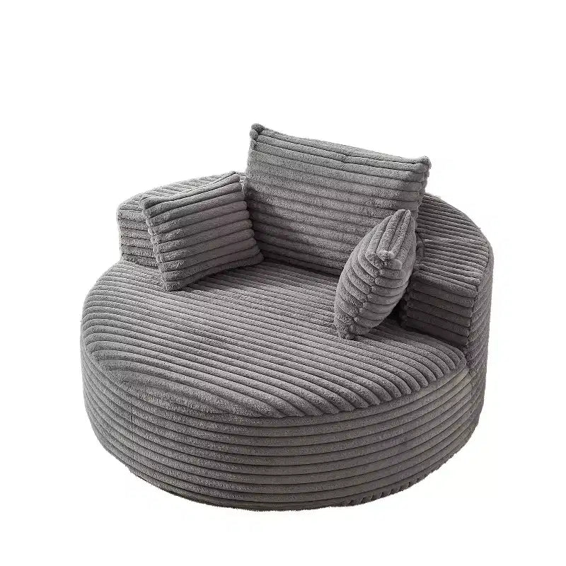 Fauteuil convertible en velours côtelé moelleux de 55" de large avec oreillers, fauteuil de canapé extra large moderne pour salon, chambre ou lounge