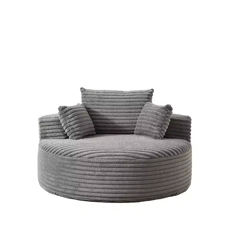Fauteuil convertible en velours côtelé moelleux de 55" de large avec oreillers, fauteuil de canapé extra large moderne pour salon, chambre ou lounge