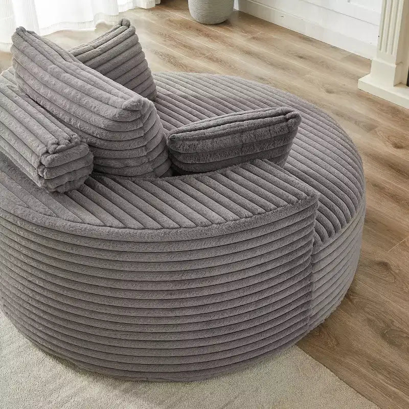 Fauteuil convertible en velours côtelé moelleux de 55" de large avec oreillers, fauteuil de canapé extra large moderne pour salon, chambre ou lounge