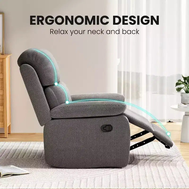 Petit fauteuil inclinable manuel pour adultes femmes, pour salon petits espaces