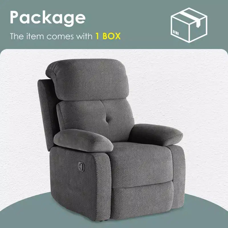 Petit fauteuil inclinable manuel pour adultes femmes, pour salon petits espaces