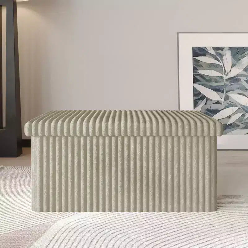 Banc de rangement pliant rembourré