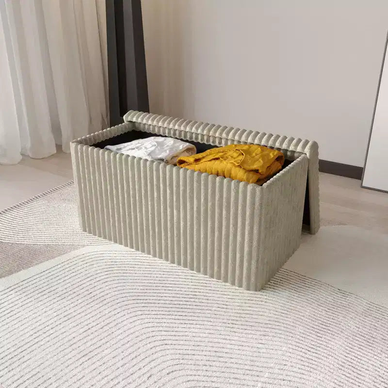Banc de rangement pliant rembourré