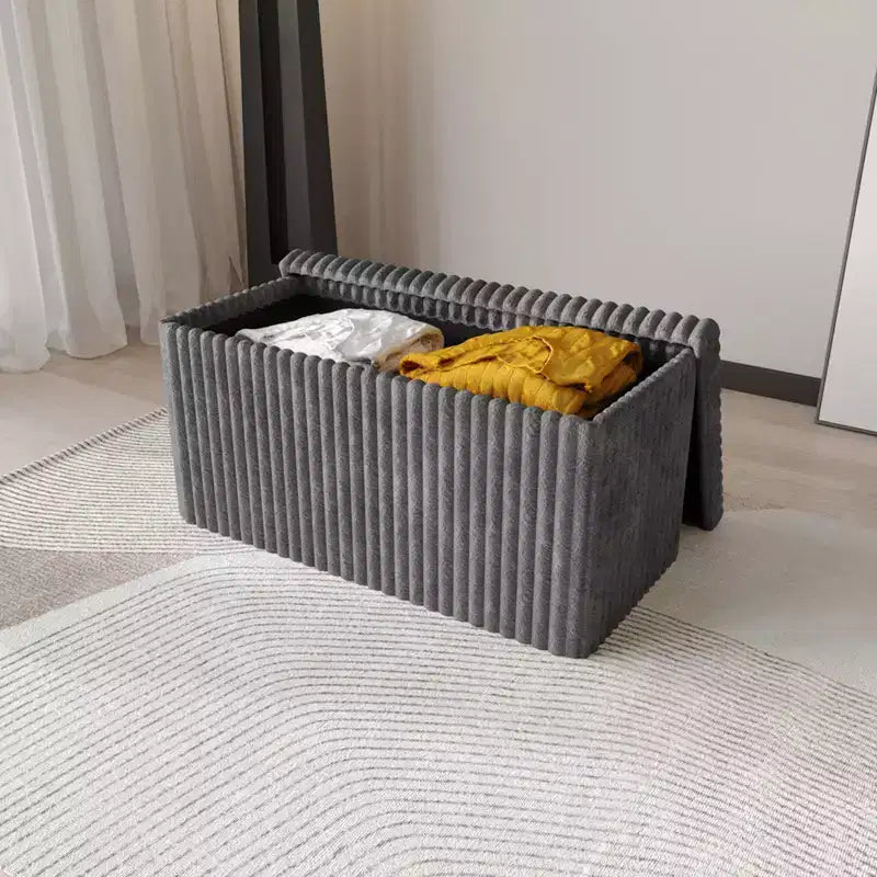 Banc de rangement pliant rembourré