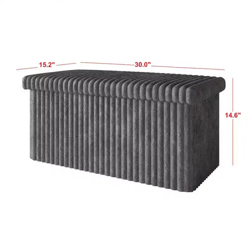 Banc de rangement pliant rembourré