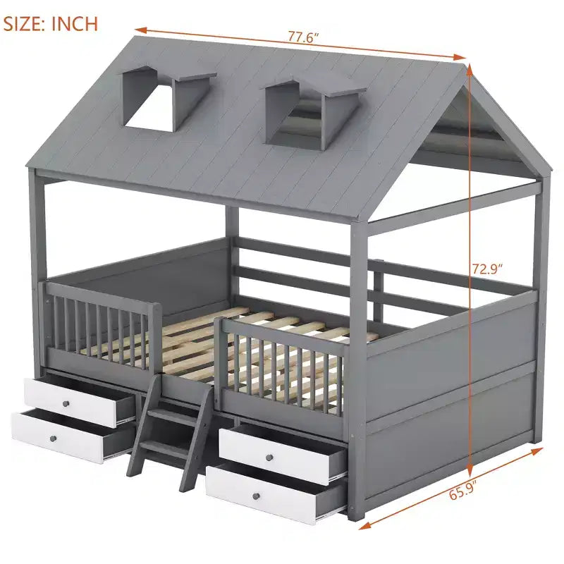 Lit Cabane en Bois