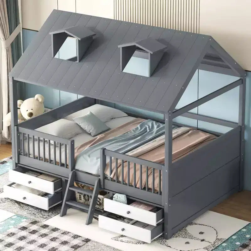 Lit Cabane en Bois