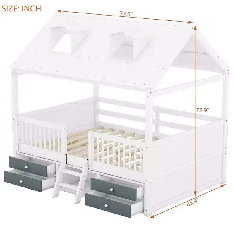 Lit Cabane en Bois