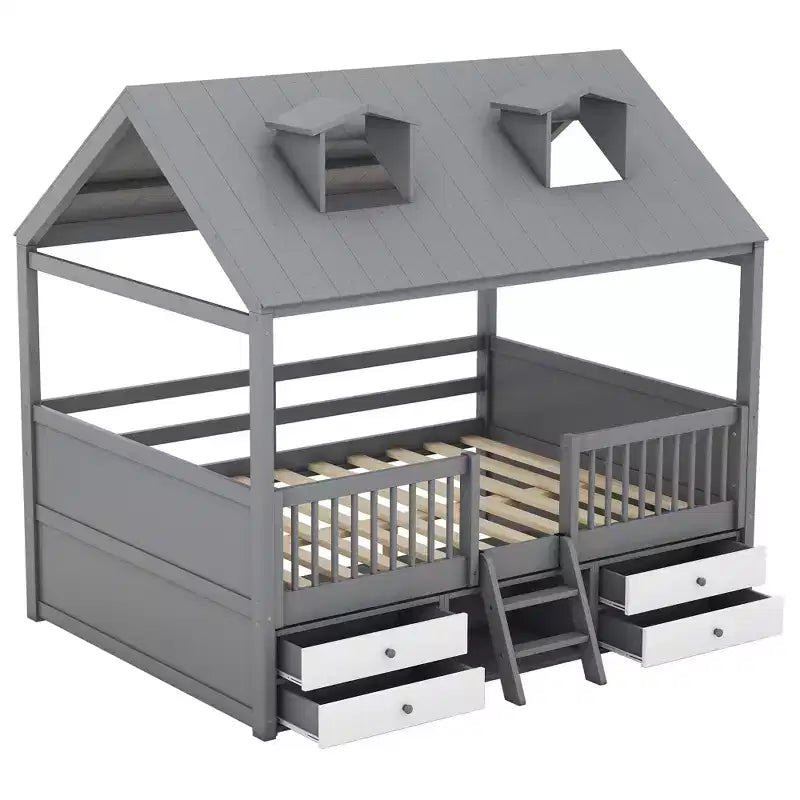 Lit Cabane en Bois