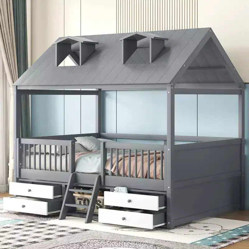 Lit Cabane en Bois