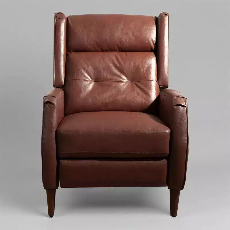 Fauteuil inclinable de style Mid-century, Chaise longue en similicuir avec pieds en bois