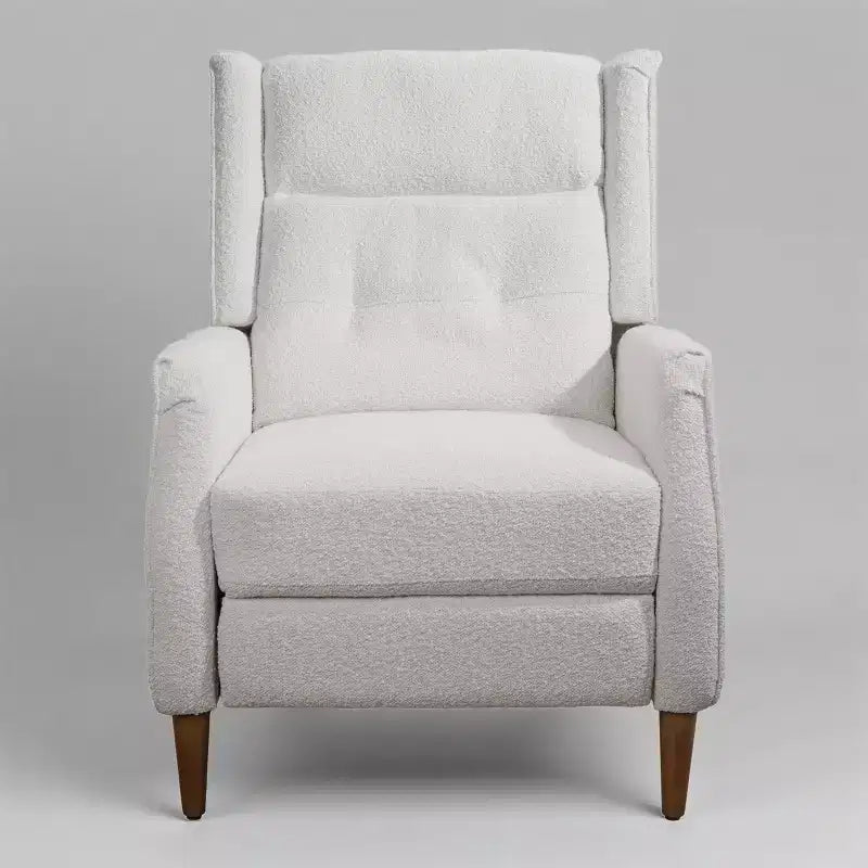 Fauteuil inclinable de style Mid-century, Chaise longue en similicuir avec pieds en bois