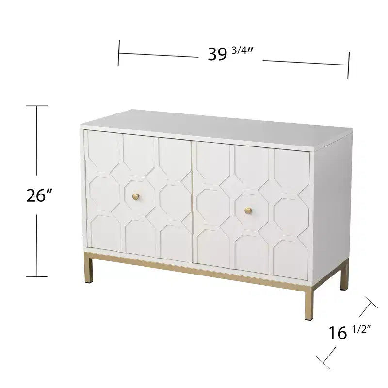 Meuble d'appoint à deux portes - Blanc