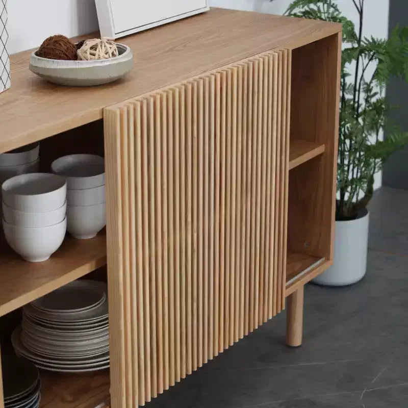 Bahut moderne en bois 48.4 avec porte coulissante