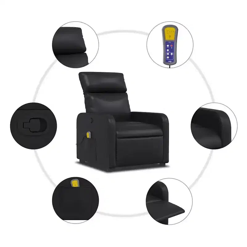 Fauteuil inclinable de massage avec repose-pieds réglables