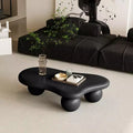 40 Cloud Coffee Table with Ball Legs, Modern Irregular Center Table for Living Room, Black