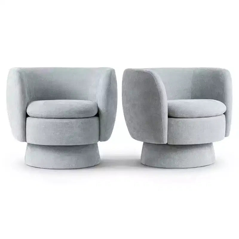 Fauteuil pivotant moderne en tissu capitonné, fauteuil lounge d'appoint rotatif à 360° pour salon, chambre à coucher