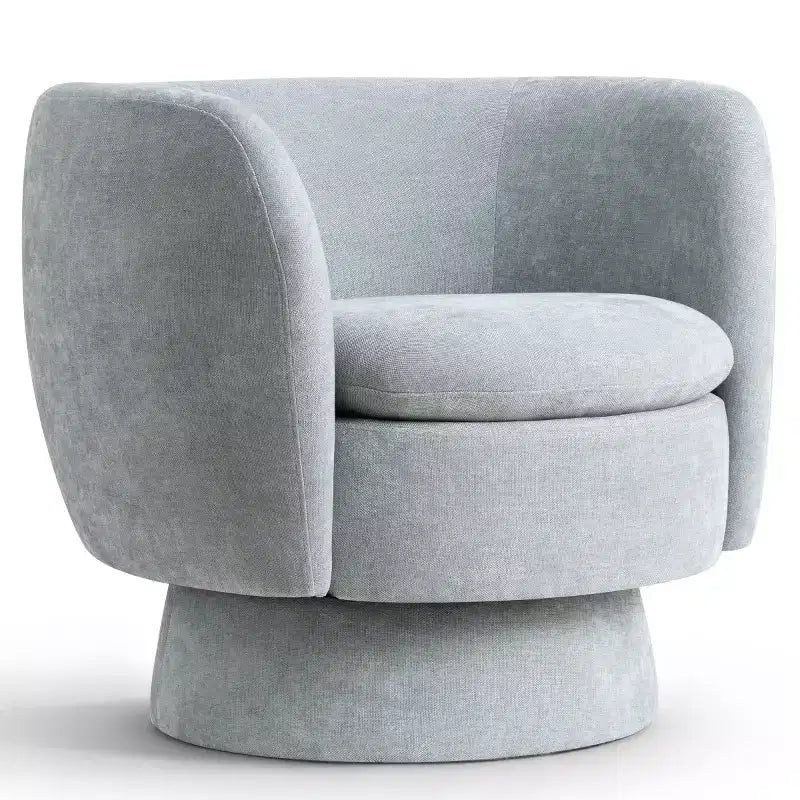 Fauteuil pivotant moderne en tissu capitonné, fauteuil lounge d'appoint rotatif à 360° pour salon, chambre à coucher