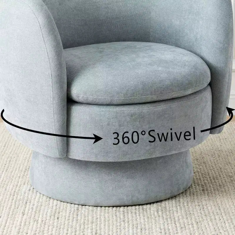 Fauteuil pivotant moderne en tissu capitonné, fauteuil lounge d'appoint rotatif à 360° pour salon, chambre à coucher