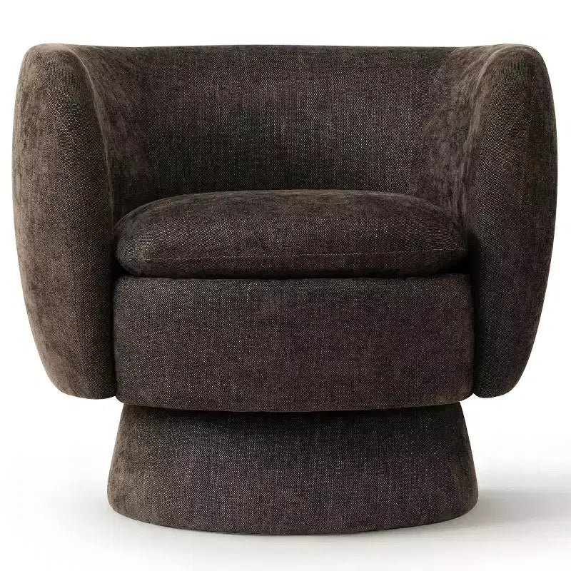 Fauteuil pivotant moderne en tissu capitonné, fauteuil lounge d'appoint rotatif à 360° pour salon, chambre à coucher