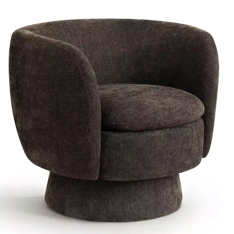 Fauteuil pivotant moderne en tissu capitonné, fauteuil lounge d'appoint rotatif à 360° pour salon, chambre à coucher