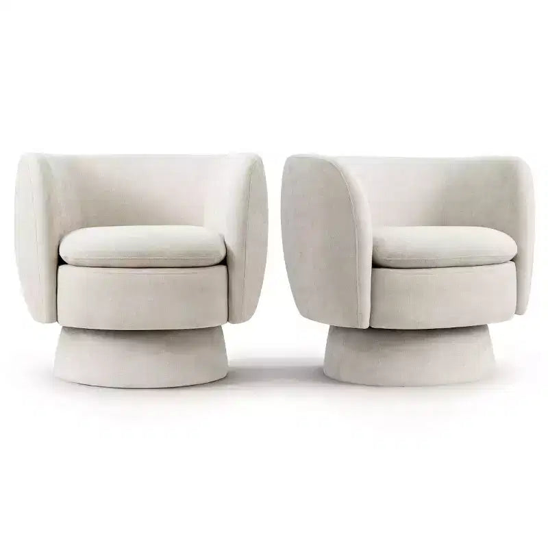 Fauteuil pivotant moderne en tissu capitonné, fauteuil lounge d'appoint rotatif à 360° pour salon, chambre à coucher