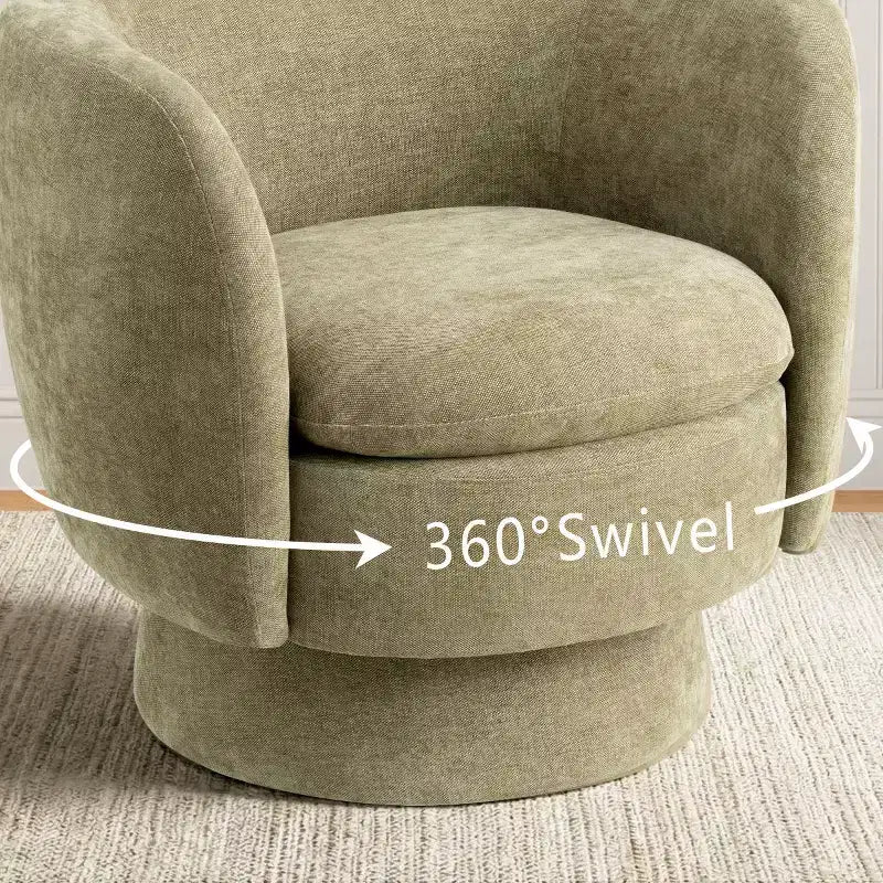 Fauteuil pivotant moderne en tissu capitonné, fauteuil lounge d'appoint rotatif à 360° pour salon, chambre à coucher