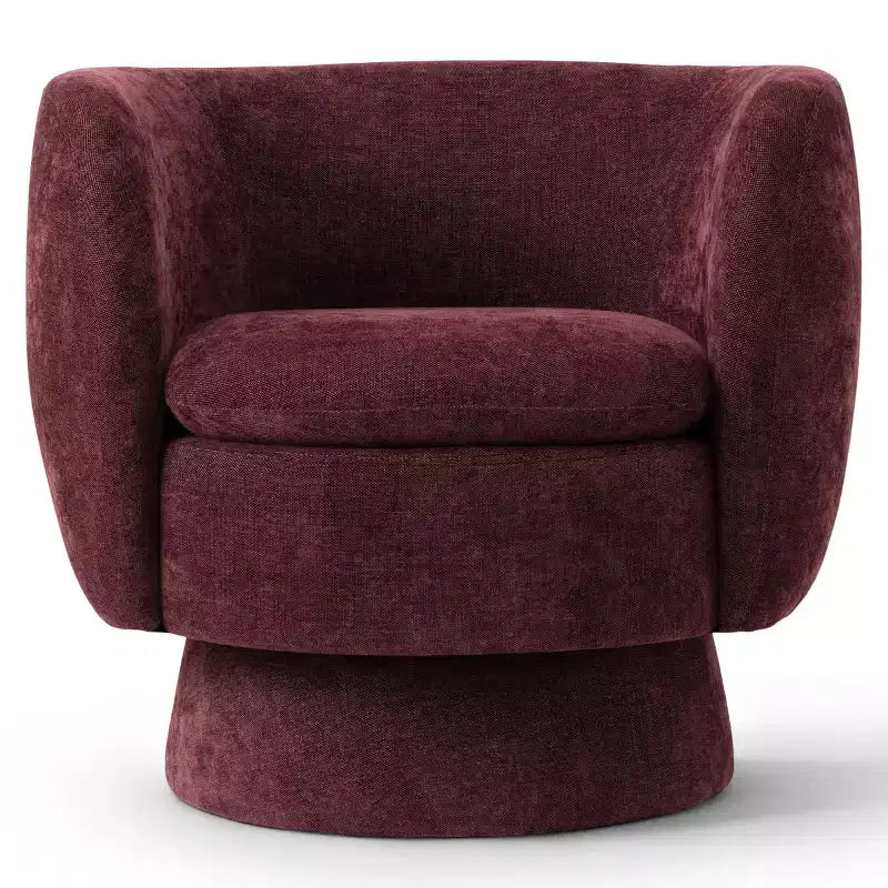 Fauteuil pivotant moderne en tissu capitonné, fauteuil lounge d'appoint rotatif à 360° pour salon, chambre à coucher