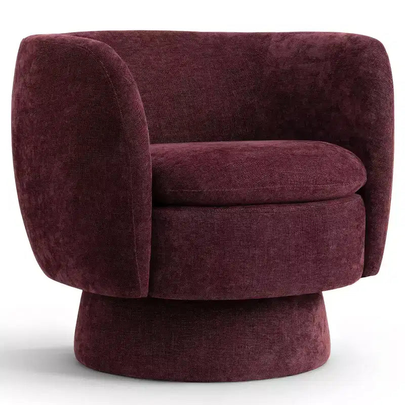 Fauteuil pivotant moderne en tissu capitonné, fauteuil lounge d'appoint rotatif à 360° pour salon, chambre à coucher