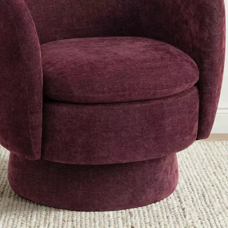 Fauteuil pivotant moderne en tissu capitonné, fauteuil lounge d'appoint rotatif à 360° pour salon, chambre à coucher