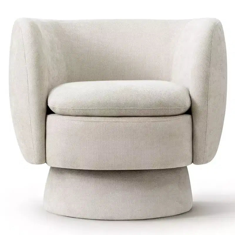 Fauteuil pivotant moderne en tissu capitonné, fauteuil lounge d'appoint rotatif à 360° pour salon, chambre à coucher