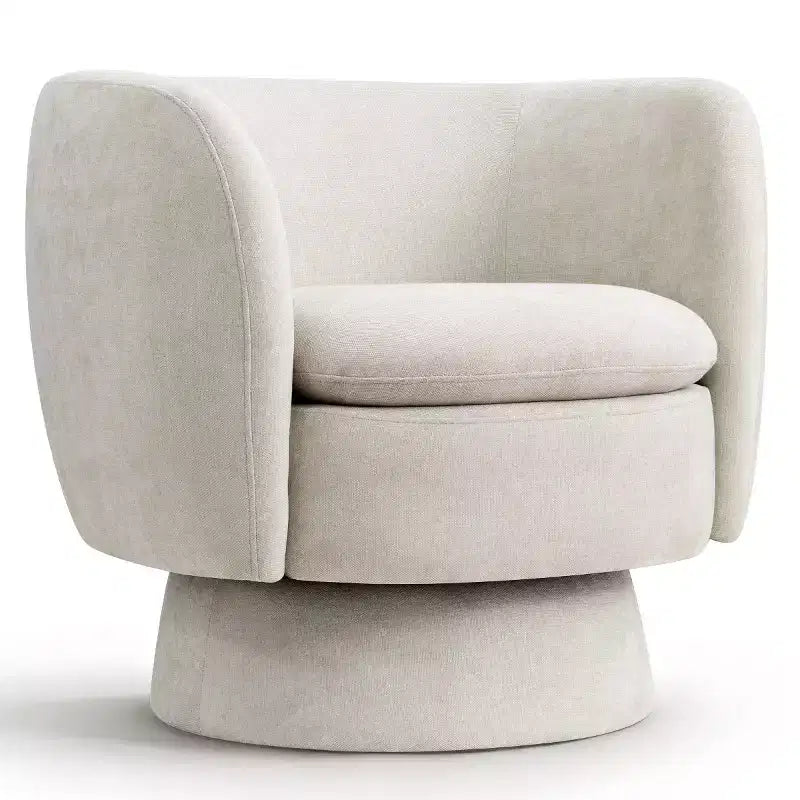 Fauteuil pivotant moderne en tissu capitonné, fauteuil lounge d'appoint rotatif à 360° pour salon, chambre à coucher