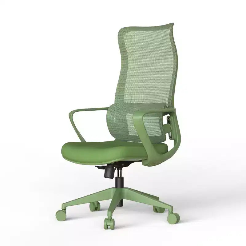 Chaise de bureau moderne ergonomique à dossier haut respirant avec support lombaire réglable