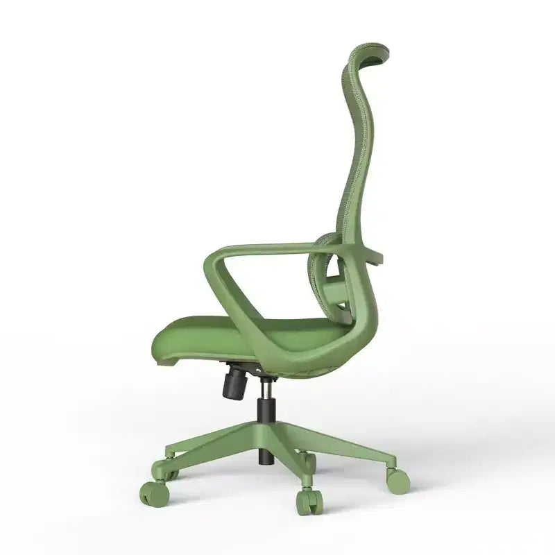 Chaise de bureau moderne ergonomique à dossier haut respirant avec support lombaire réglable